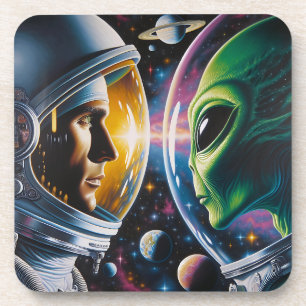 Alien and Astronaut in Space  Coaster
