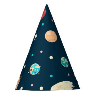 Alien and Astronaut in Space theme Party Hat