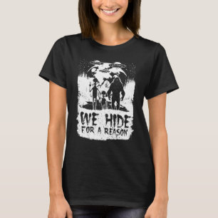 Alien And Bigfoot Moon We Hide For A Reason Sasqua T-Shirt