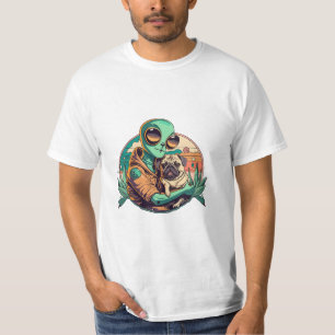 Alien and Pug T-Shirt
