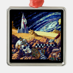 Alien Archaeology Metal Ornament