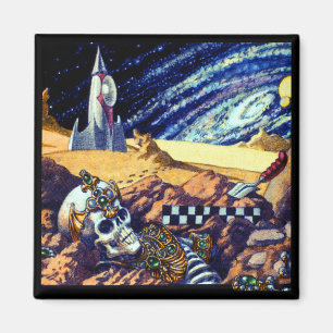 Alien Archaeology Square Magnet