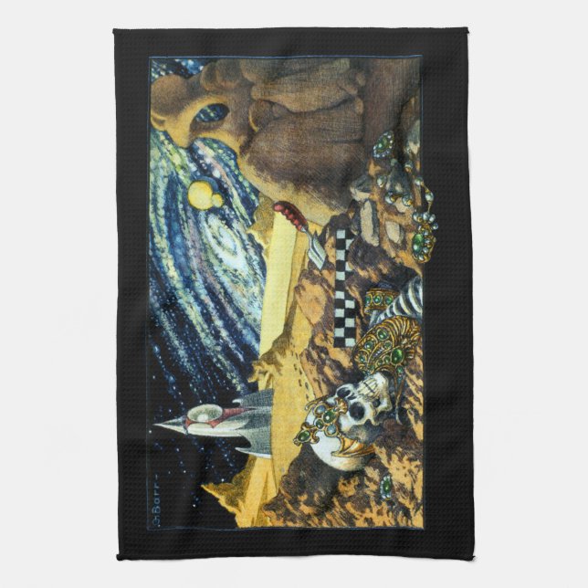 Alien Archaeology Tea Towel (Vertical)