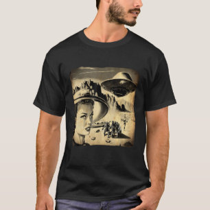 Alien Area 51 Zombie Nevada Desert Cool Retro Grap T-Shirt