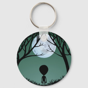 Alien Art Key Chain Extraterrestrial Gifts & Decor