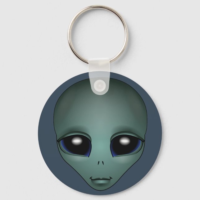 Alien Art Key Chain Extraterrestrial Gifts & Decor (Front)