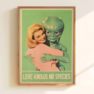 Alien Art Print Retro Sci Fi Poster Alien Aestheti