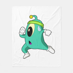 Alien as Runner Fleece Blanket