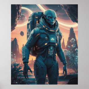 Alien Astronaut Poster