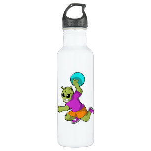 Alien at Handball player with Handball 710 Ml Water Bottle