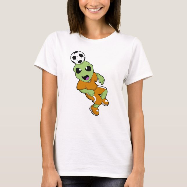 Alien at Soccer Sports T-Shirt (Front)