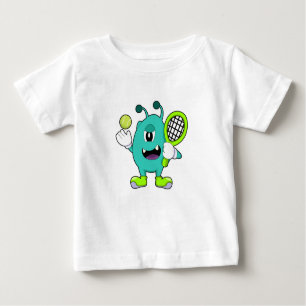 Alien at Tennis with Tennis racket Baby T-Shirt