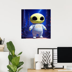 Alien Baby AI Alien Poster