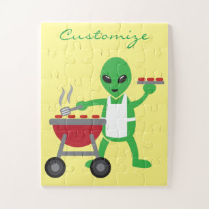 Alien Barbeque Cookout Thunder_Cove Jigsaw Puzzle