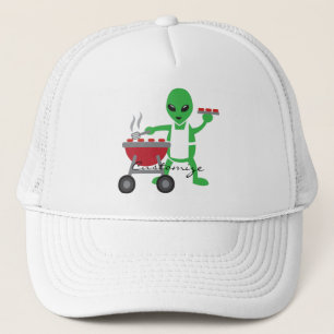 Alien Barbeque Cookout Thunder_Cove Trucker Hat