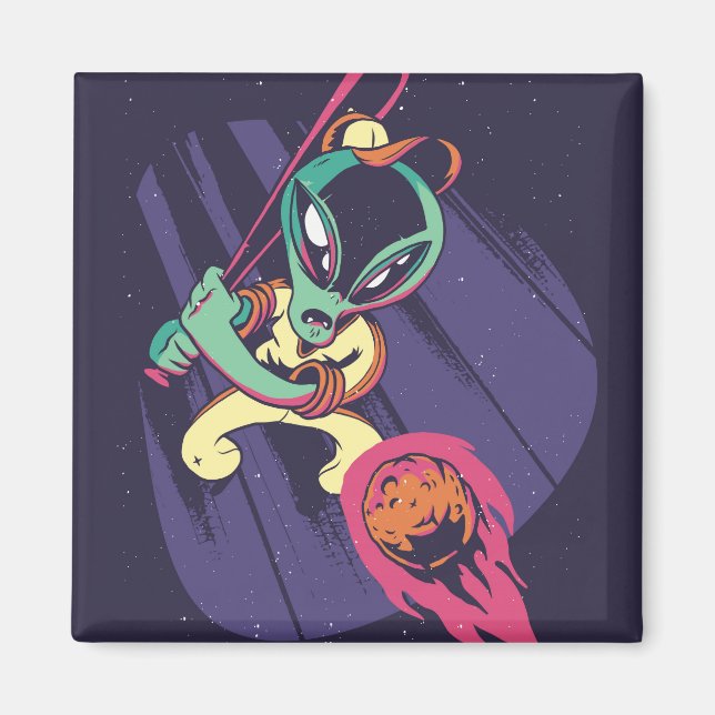Alien Baseball Magnet (Front)