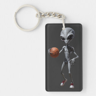 Alien Basketball Key Ring