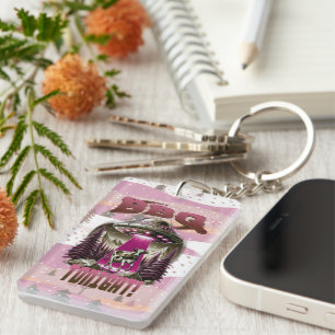 Alien BBQ Cow Abduction Joke Key Ring