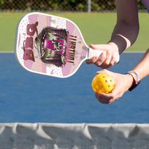 Alien BBQ Cow Abduction Joke Pickleball Paddle