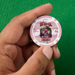 Alien BBQ Cow Abduction Joke Poker Chips
