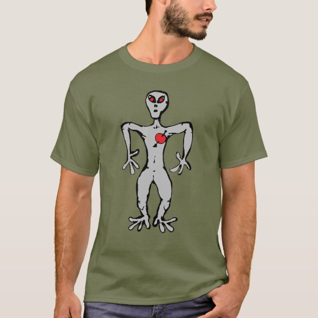 ALIEN BEING Dark Colour T-Shirt (Front)