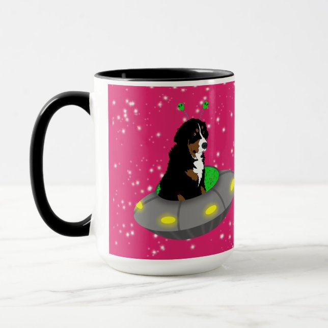 Alien Bernese Mountain Dog Mug (Left)