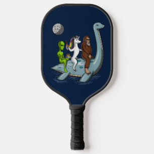 Alien Bigfoot Unicorn Loch Ness Monster Space Pickleball Paddle