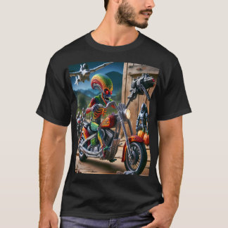 Alien Biker in a Futuristic World T-Shirt