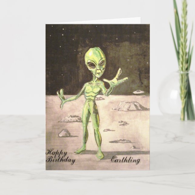 Alien Birthday card (Front)