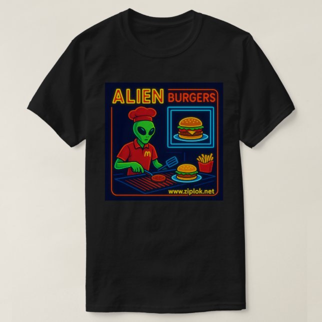 Alien Burgers - T-Shirt (Design Front)