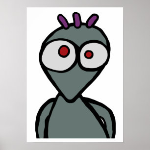 Alien Cartoon, Art Print