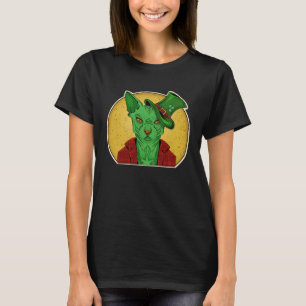 Alien Cat Green Sphynx Leprechaun Cool Hairless Sp T-Shirt