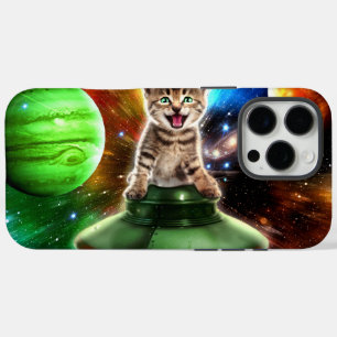 Alien cat in the ufo saucer                        iPhone 16 pro max case