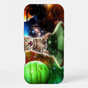 Alien cat in the ufo saucer                        iPhone 16 pro max case