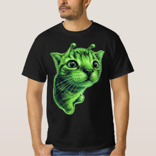 Alien Cat Meme Retro Silly Cat Y2K Vintage Space s T-Shirt