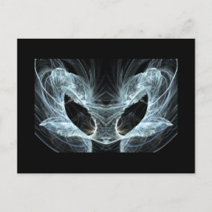 Alien Cat. Mystical Fantasy Art Fractal. Postcard
