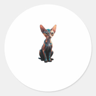 Alien cat T-Shirt Oversized T-Shirt Classic Round Sticker