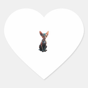 Alien cat T-Shirt Oversized T-Shirt Heart Sticker