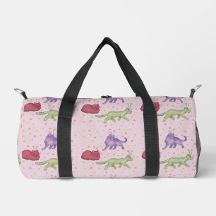 Alien Cats Whimsical Space Cat Funny Sci-Fi Duffle Bag