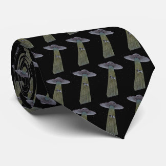 Alien Cattle Abduction Tie