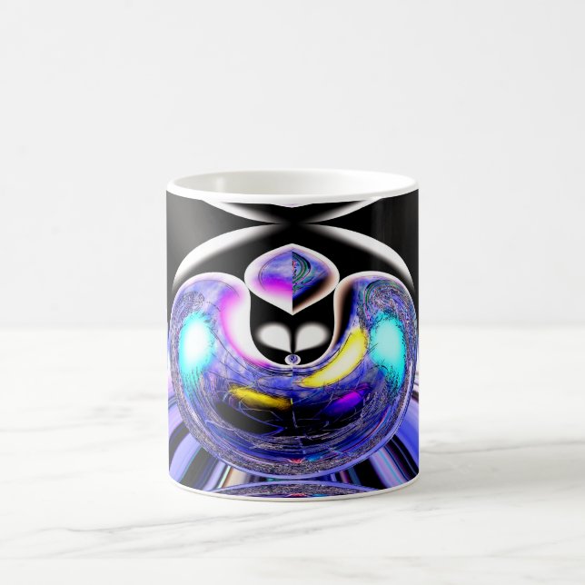 Alien celestial cat art coffee mug (Center)