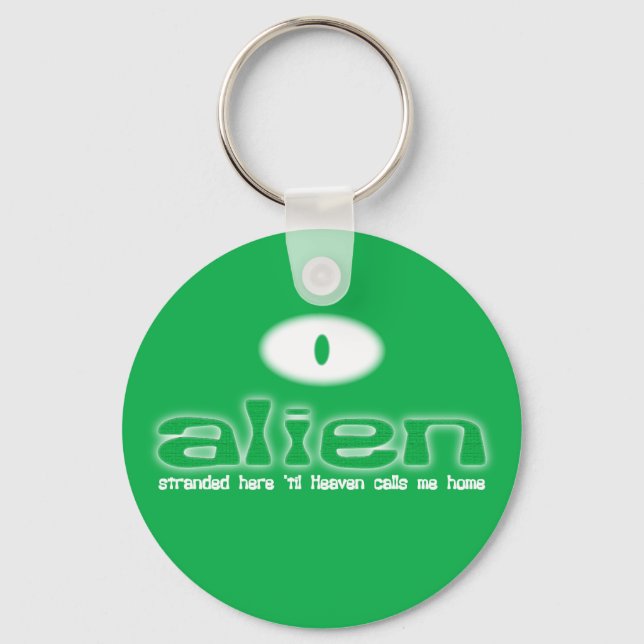 Alien Christian keychain/keyring Key Ring (Front)
