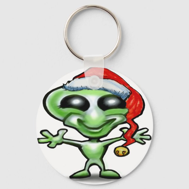 Alien Christmas Key Ring (Front)