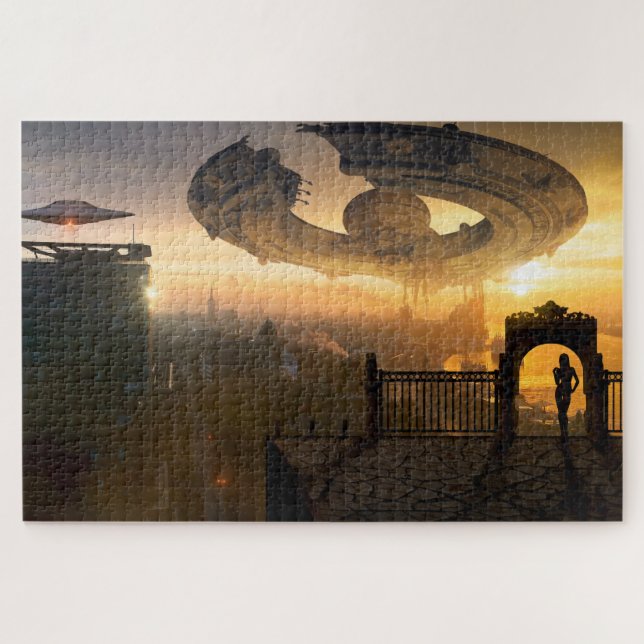 Alien Cityscape Jigsaw Puzzle (Horizontal)