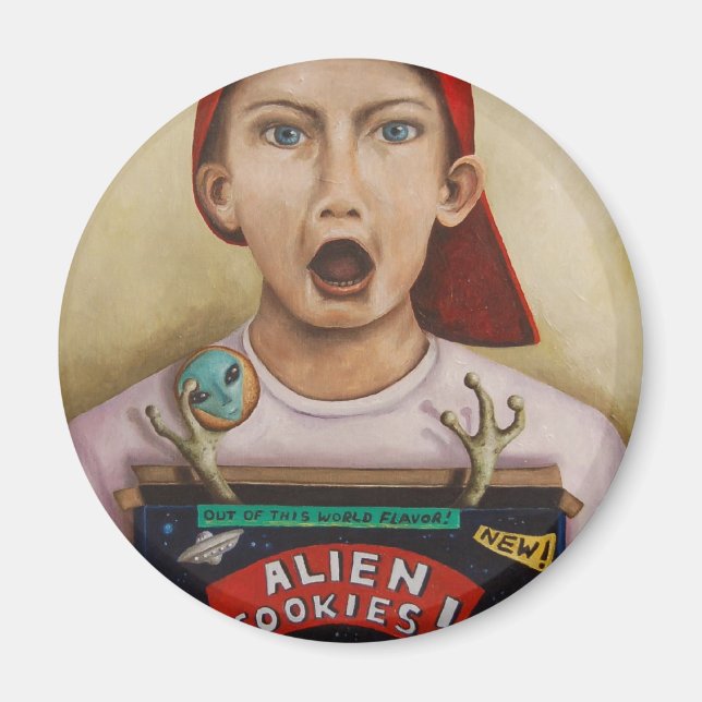 Alien Cookies finished painting Magnet (Front)
