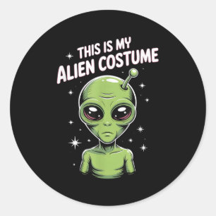 Alien Costume Classic Round Sticker