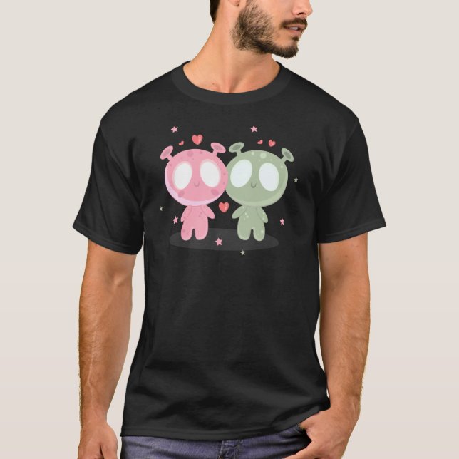 Alien Couple Valentine Matching Top Coquette Bow A (Front)