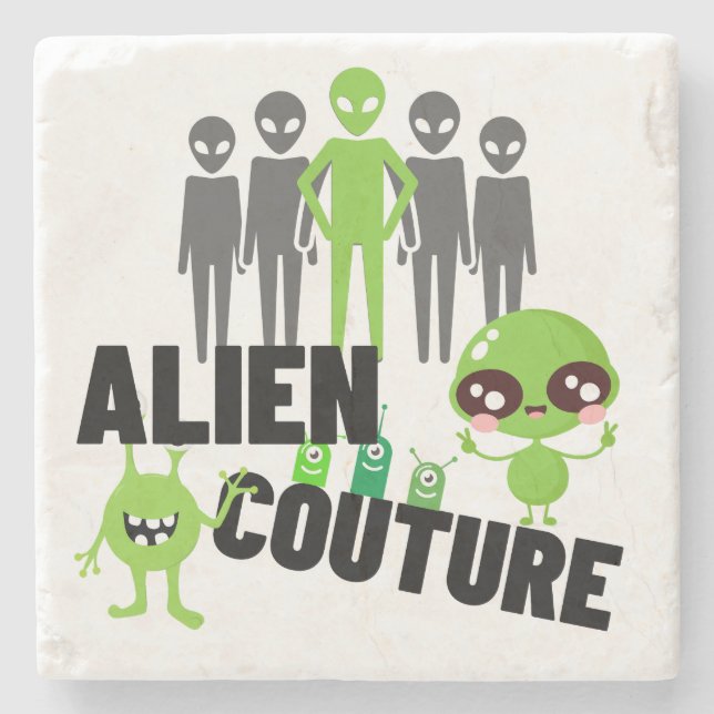 Alien couture.w stone coaster (Front)