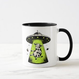 Alien Cow Abduction Weirdcore Surreal Mug