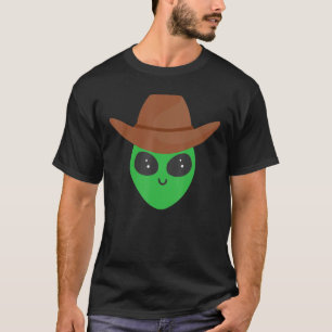 Alien Cowboy Extraterrestrial Cowboy Funny Rodeo T-Shirt